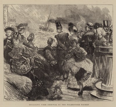 Boulogne İskelesi, Folkestone Paketinin Gelişi by English School